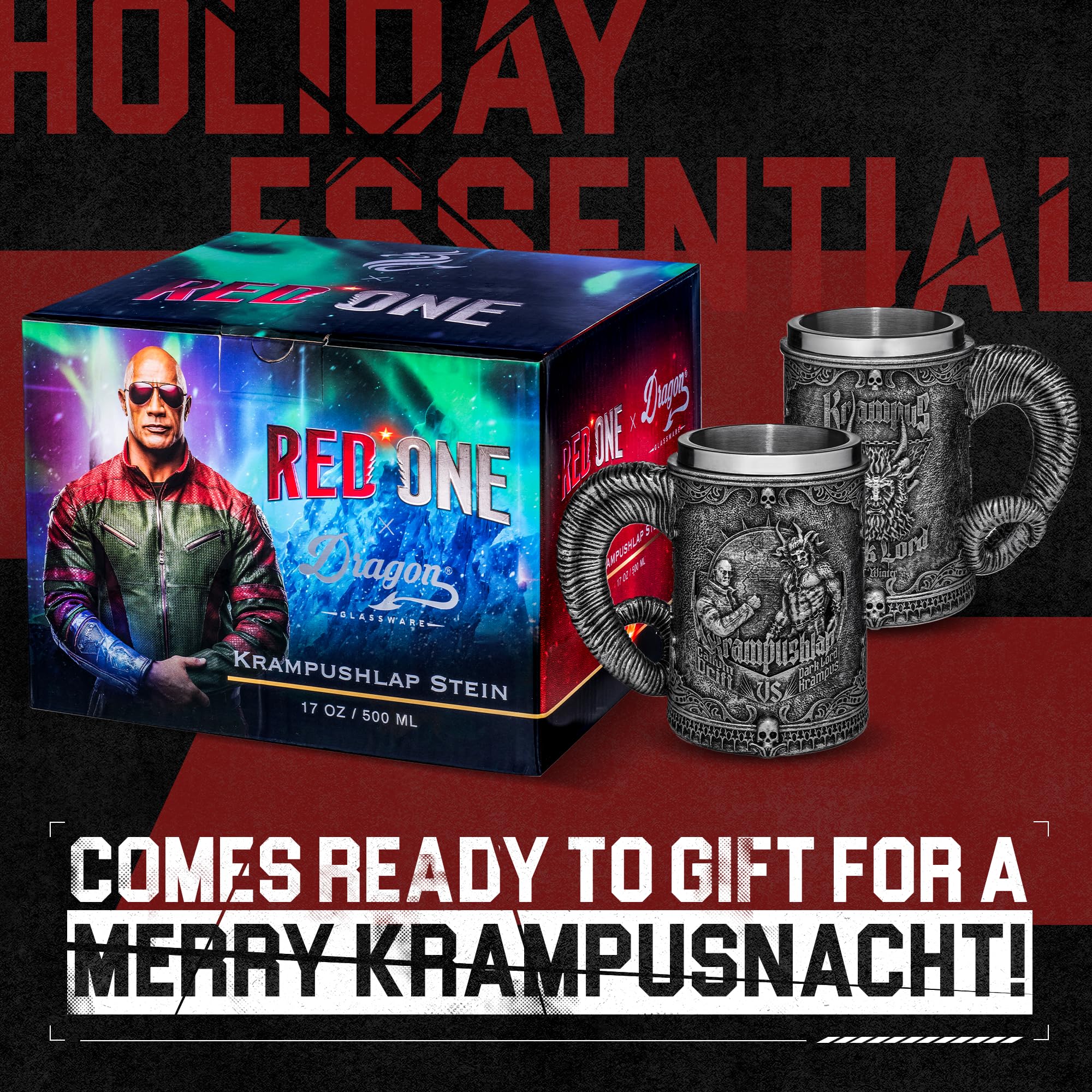 Dragon Glassware x Red One Krampushlap Stein - Official
